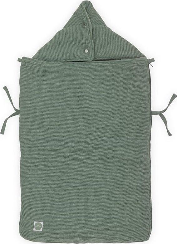 Jollein Jollein Jollein Śpiworek oddychający do wózka i fotelika Basic Knit ASH GREEN 8717329359970