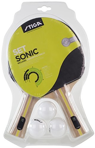 Stiga Sonic rakietki do tenisa stołowego i ball set, czarny/czerwony, rozmiar uniwersalny 1220-2816-01