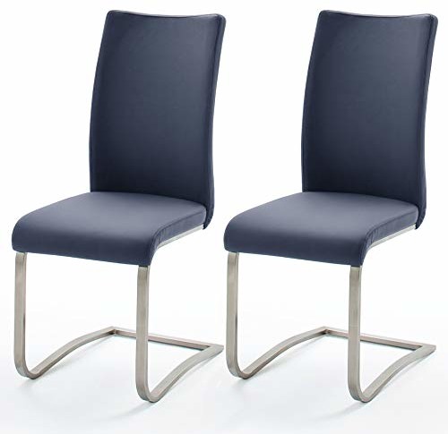 Robas Lund Schwinger Arco 2-częściowy zestaw  stelaż: stal szlachetna  obicie: skóra naturalna  wymiary szer./wys./gł.: ok. 43 x 103 x 52 cm.