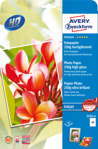 Avery Zweckform Papier fotograficzny Premium 250g 210 x 297mm 20 arkuszy Zweckform 2556-20