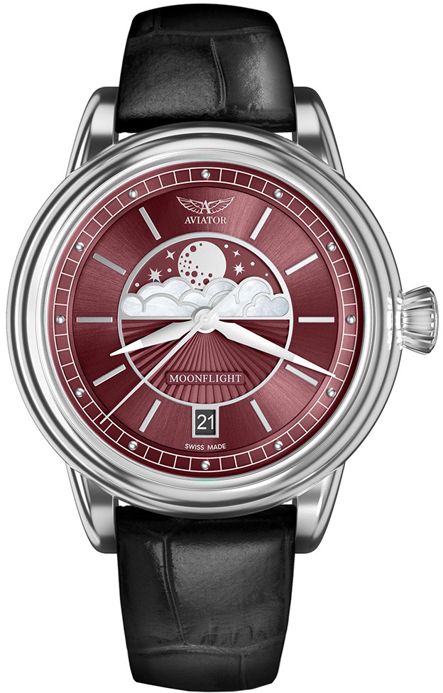 Aviator Zegarek  V.1.33.0.264.4.BM DOUGLAS MOONFLIGHT -