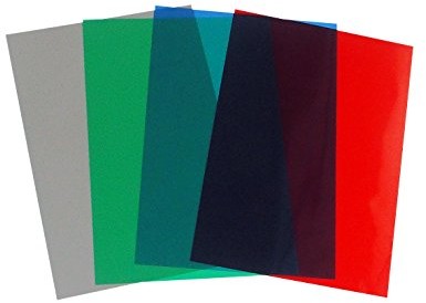 Unbekannt PAVO przezroczysta pokrywa EIND taśma PCW A4, 200 Mic, szary/czerwony/niebieski/zielony 8717448039845