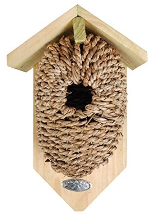 Dehner rozpychacz natura Nest worek w wodorosty dla sikorek, wróble i muchołówka żałobna, ok. 26 x 14 x 10 cm, drewno, wodorosty