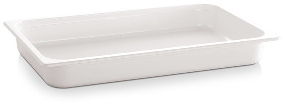 APS Pojemnik prostokątny z melaminy GN 1/1 530x325x100 mm, biały | Ecoline 84300