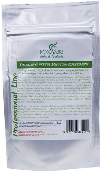 BioCosmetics Owocowy peeling enzymatyczny dla każdego typu cery 30g BIOCOSPEELFRUENZ30