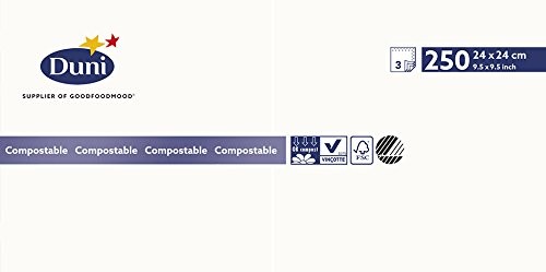 Duni serwetki koktajlowe 24 x 24 cm 3 lg - uni, biały, biały 168413