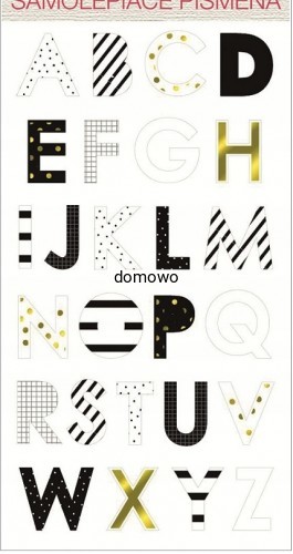 NALEPKA NAKLEJKI do scrapbookingu LITERKI 3D