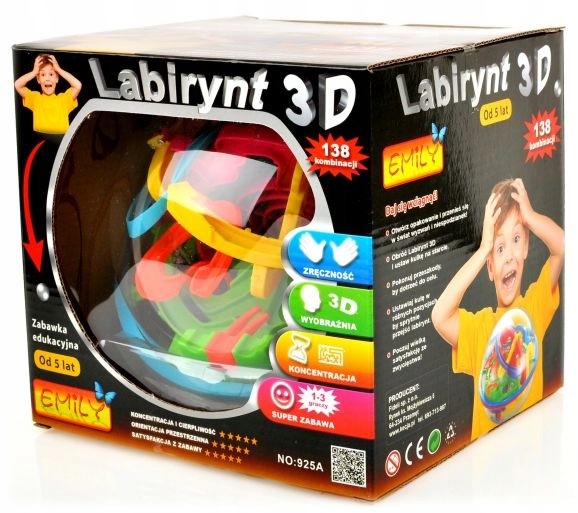 Inteligentna Kula Labirynt 3D - przeplatanka - Pl