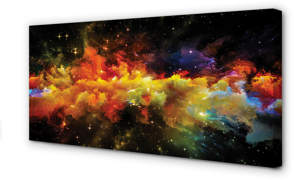 PL Tulup Obrazy na płótnie Żółte wzory fraktali 125x50cm
