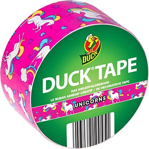 Duck Tape 100  45 Unicorn jednorożec taśmy klejącej do majsterkowania i naprawiania, 48 MM X 9,1 m 100-45