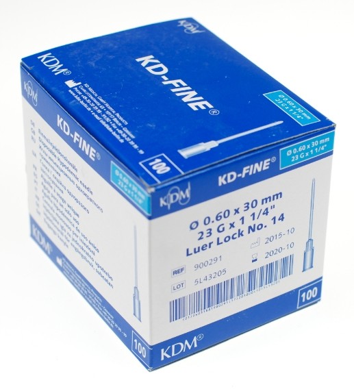 KD MEDICAL Igła jednorazowego użytku KD-FINE 0,6 x 30mm 100 sztuk 9049069