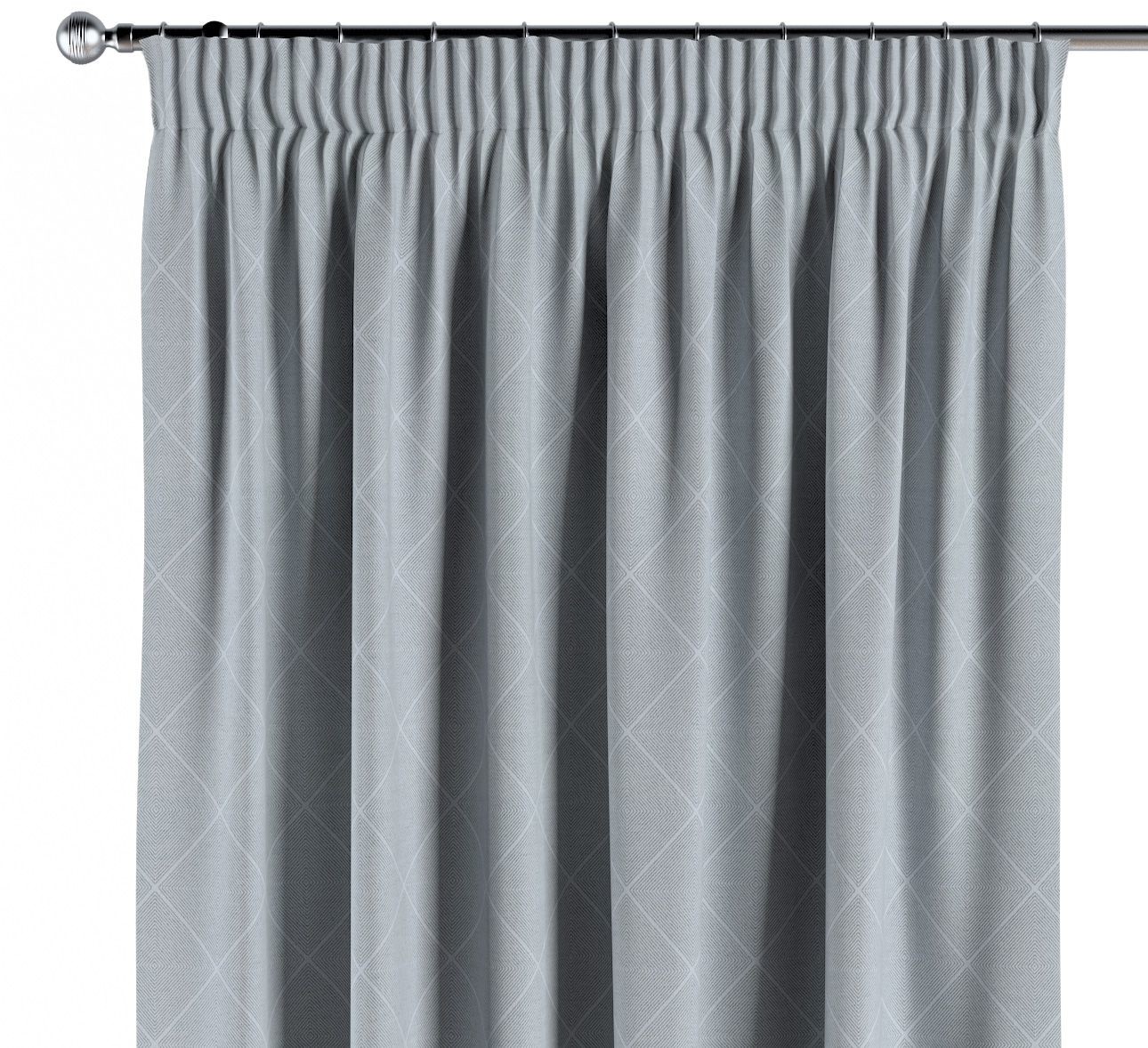 Dekoria Zasłona na taśmie marszczącej 1 szt. szaro srebrny 1szt 130 × 260 cm Venice 300-142-57