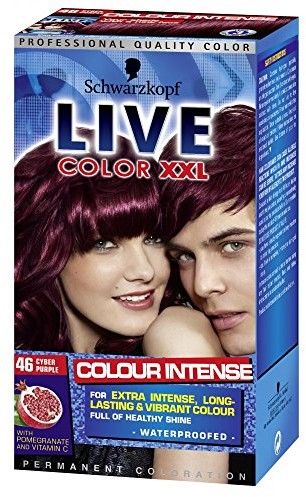 Schwarzkopf 3 X Live Color XXL Colour Intense Permanent Coloration 46 Cyber Purple 5012583002758