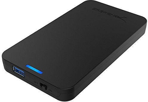 Sabrent obudowa na dysk zewnętrzny 2,5 cala SATA, USB 3.0, obudowa nie wymagająca użycia narzędzi, [zoptymalizowana pod kątem SSD, obsługuje UASP SATA III], czarna, (ECUASP) EC-UASP