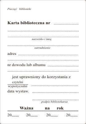 Firma krajewski Karta biblioteczna [Pu/B-191] 47445_0