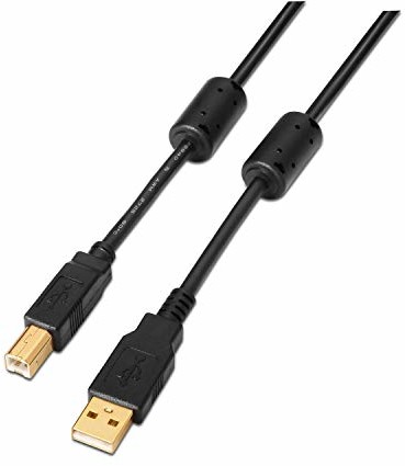 AISENS aisens A101  0009  2 m kabel do drukarki USB 2.0 z ferrytem  czarny A101-0009