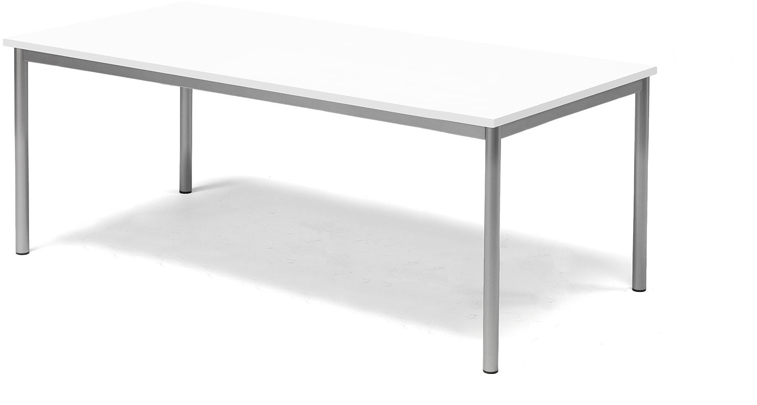 AJ Produkty Table Bors 1600x800h.600 mm. Frame black, tabletop white HPL, white A