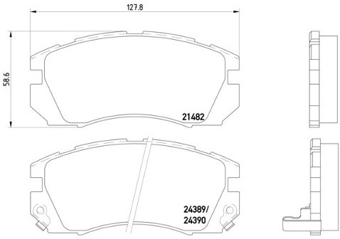 BREMBO Zestaw klocków hamulcowych, hamulce tarczowe P 78 007