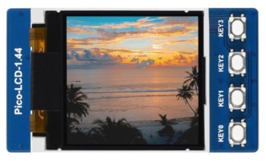 Raspberry Pi Waveshare Wyświetlacz LCD TFT 1,44'' 128x128x - SPI - 65K RGB - do Pico - Waveshare 19576 WSR-19722