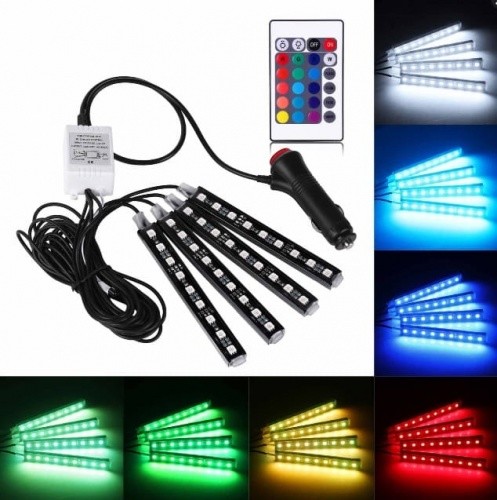 Aptel Oświetlenie wnętrza auta RGB4x9LED ZD65A