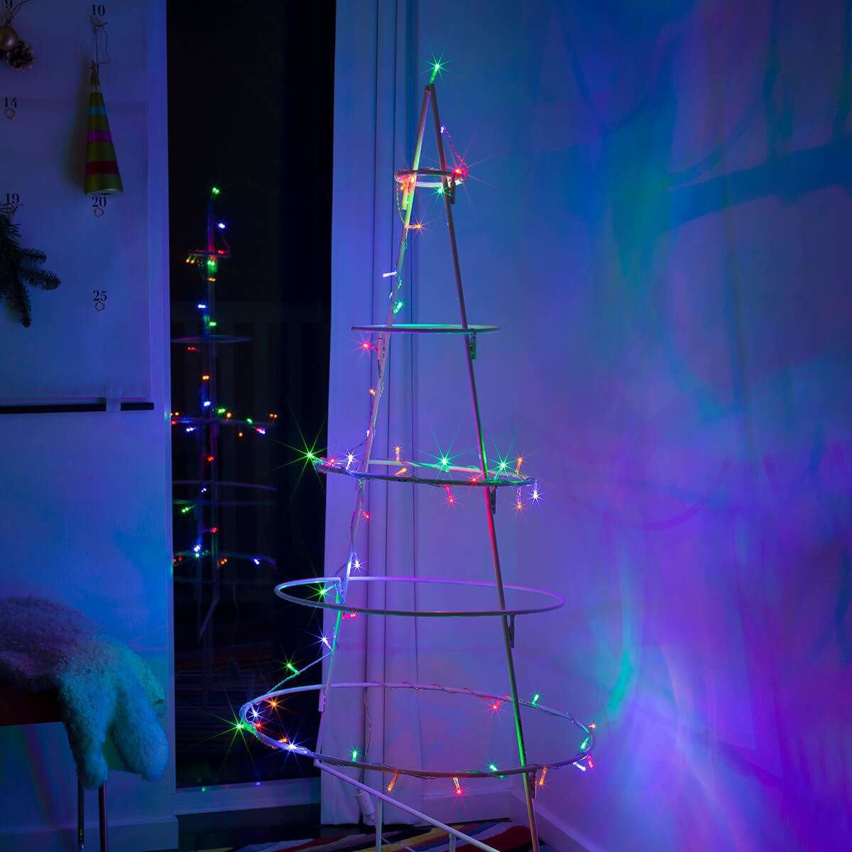 Konstsmide Łańcuch LED Mini kolor, 10-pkt., kabel przezrocz.