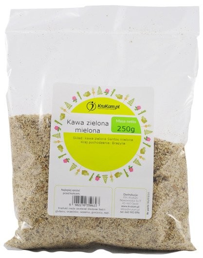 KruKam Kawa zielona mielona 250g