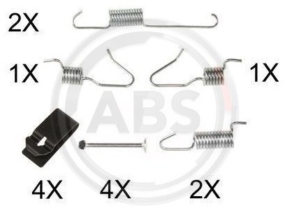 A.B.S. Zestaw dodatków, szczęki hamulcowe 0898Q