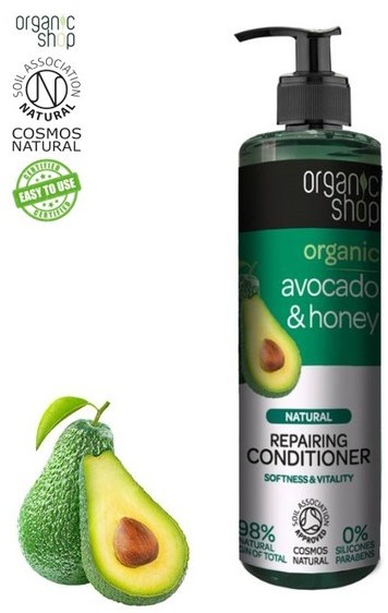 Organic Shop Regenerujący balsam do włosów Avocado & Honey 280ml