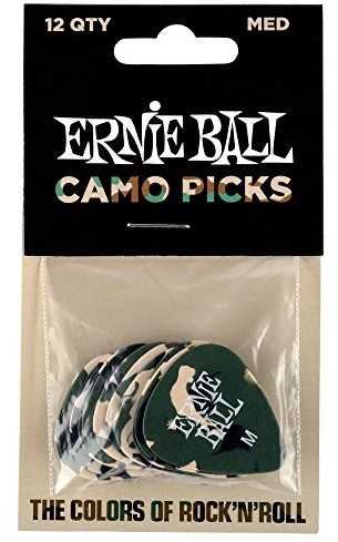 Ernie Ball Camouflage Guitar plectrums Pack of 12