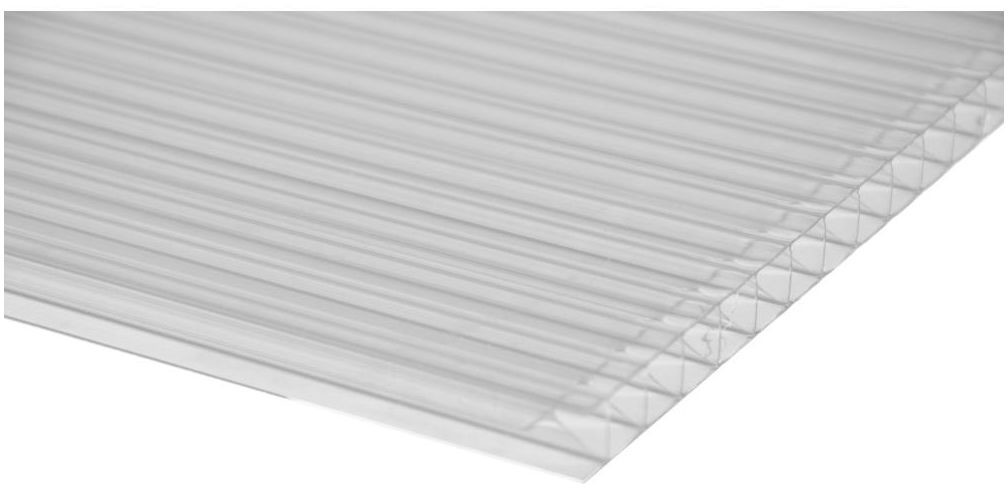POLYXO Płyta komorowa poliwęglanowa przezroczysta 10 mm 200x105 cm Polyxo
