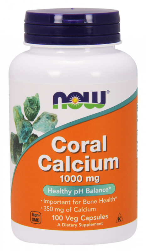 Now Foods Wapno Koralowe (Coral Calcium) - Wapno z Koralowca 1000 mg (100 kaps.)