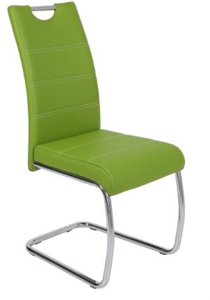 Apollo Flora krzesło odchylane, metalowy, chromowany stelaż z okrągłej rury, obicie ze sztucznej skóry 810856