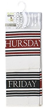 2 ściereczek do naczyń z bawełny Cuisine czarnym i czerwonym 712017