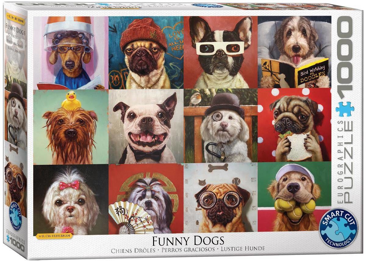 Eurographics Puzzle 1000 Funny Dogs by Lucia Heffernan 6000-5523 -