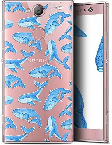 Sony Caseink Etui ochronne do Xperia XA2, 5,2 cala, ultracienkie, motyw: wieloryb CRYSPRNTXA2WHALES