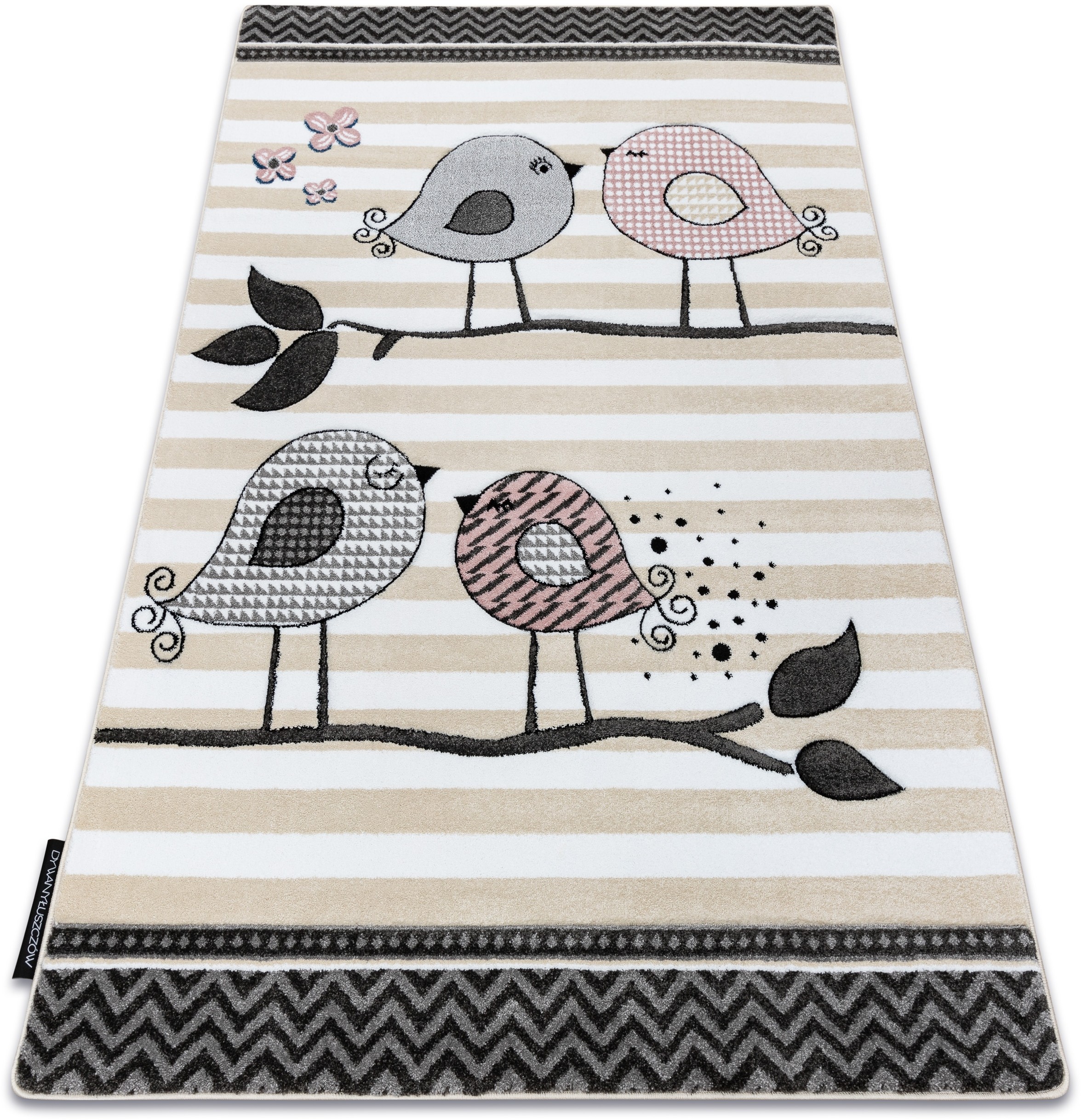 Dywany Łuszczów Petit 160x220 Ptaszki krem #GR2999