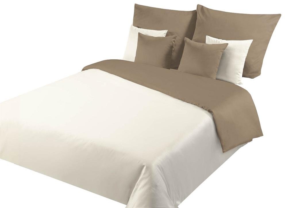 Eurofirany B.B. CHOCZYŃSCY SPÓŁKA JAWNA Pościel Nova, kremowo-brązowa, 160x200 cm, 3-elementowa