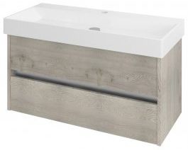 Sapho NIRONA szafka umywalkowa 95x51,5x43cm, dąb Mocca NR101