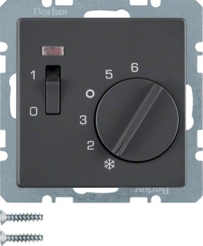 Berker Q1/Q3/Q7 antracyt regulator temperatury [20306086] B_20306086