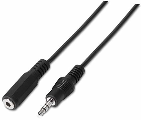 AISENS aisens A128 0145 kabel audio stereo z gniazdem 3,5 m, kolor czarny A128-0145