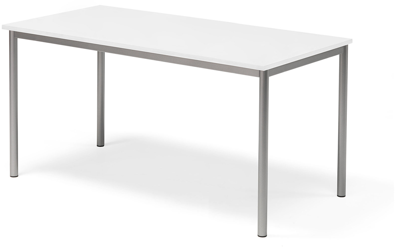AJ Produkty Table Bors 1400x700h.720 mm. Frame silver, tabletop white HPL