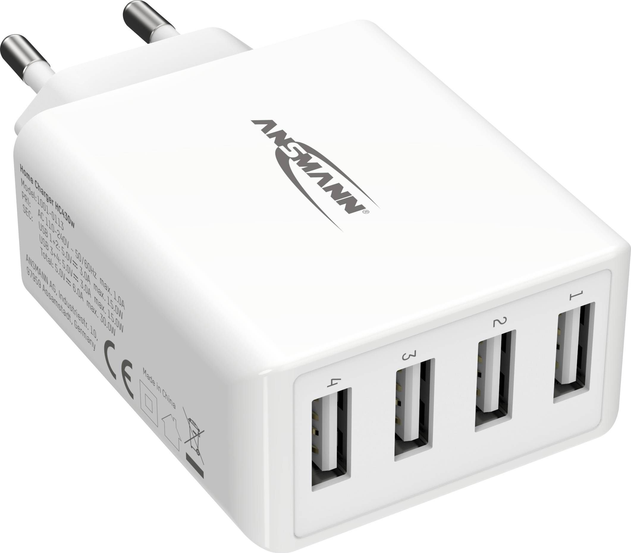Ansmann Ładowarka HC430 4x USB-A 3 A 1001-0113 1001-0113