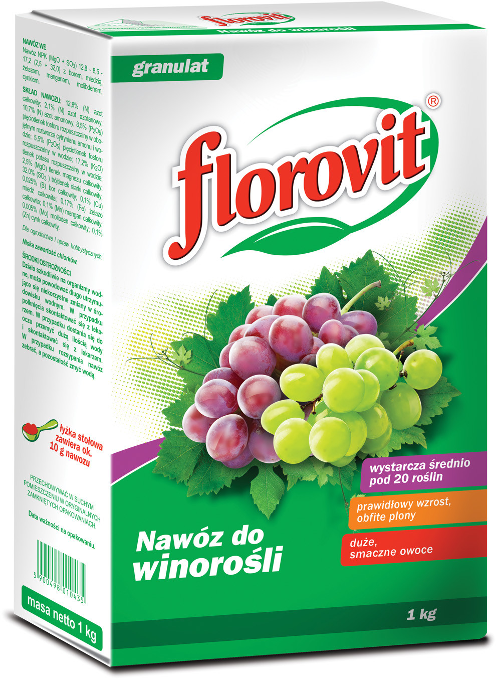 Florovit Nawóz granulowany do winorośli karton 1 kg