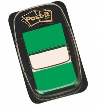 Post-It 3M Zakładki indeksujące (680-3), PP, 25x43mm, 50 kart., zielone 3M-70071392776