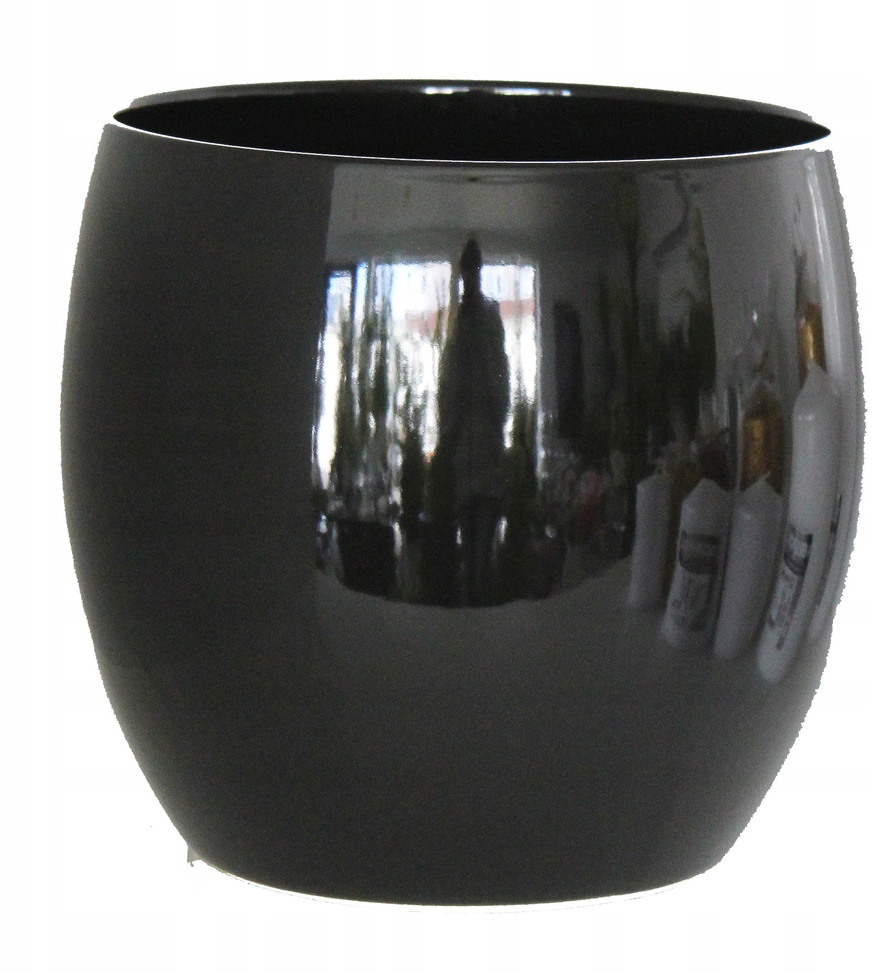 Doniczka osłonka ceramiczna czarna 23 DEcodomi