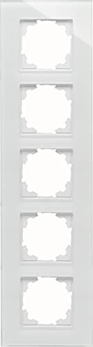 Kopp 406702001 HK07 szklana ramka osłonowa 5-krotna, biała 406702001