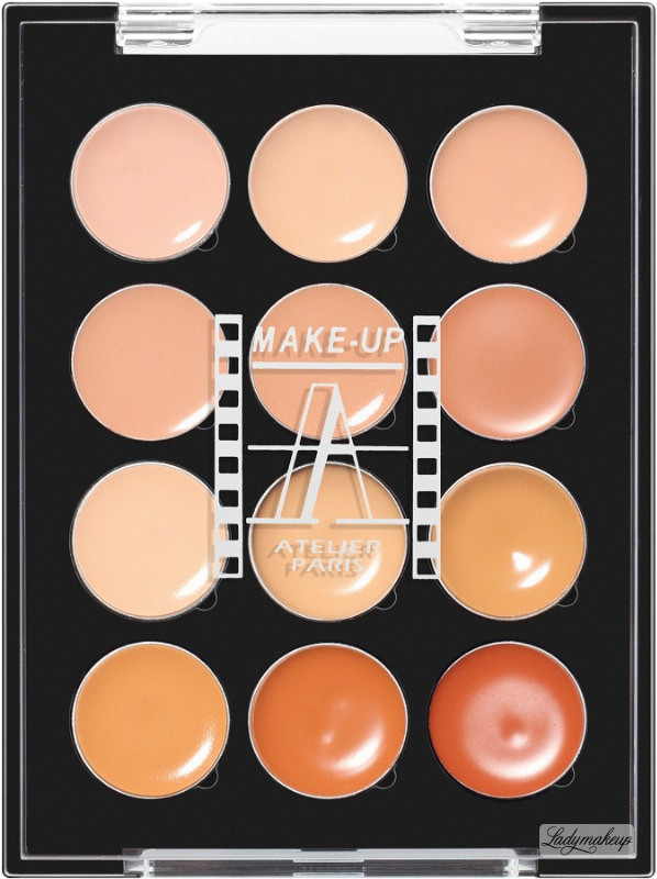 MAKE-UP Atelier Paris PALETTE 12 CREAM CONCEALERS - Paleta 12 kremowych korektorów - P12C/A MAKC1PA