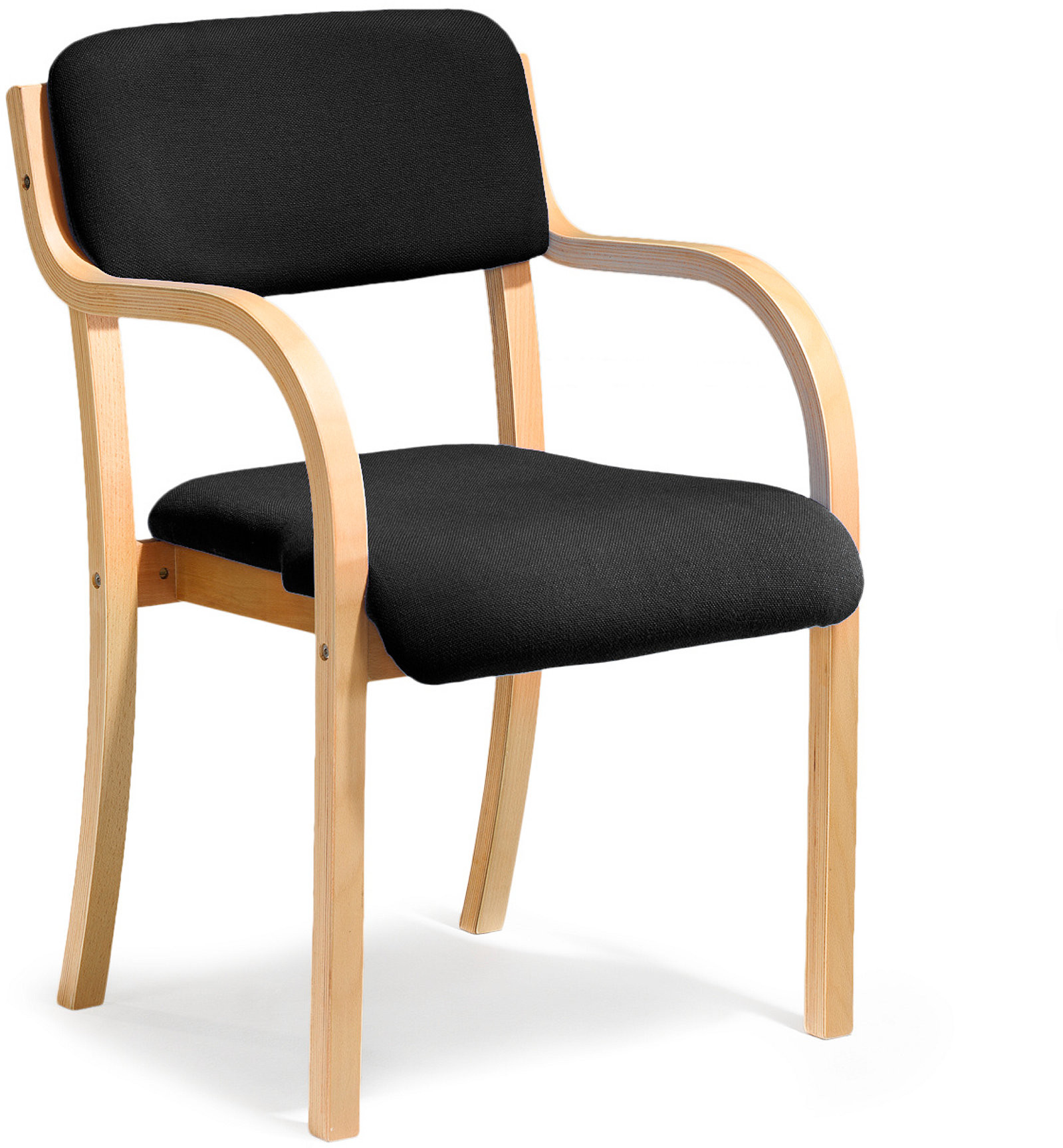 AJ Krzesło Winnipeg z podłokietnikami tkanina czarny 115663