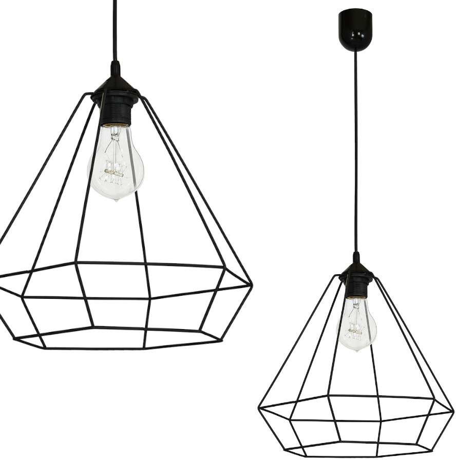 Luminex Żyrandol ALMA 1xE27/60W/230V czarny