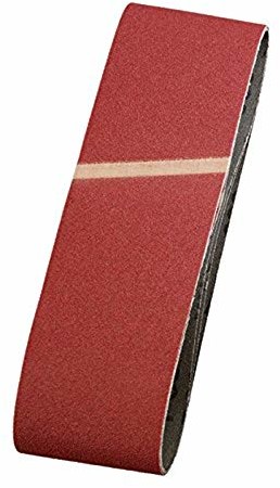 Korund kwb kwb 10 x taśma szlifierska, 75 x 533 mm, K-80, szlachetny do drewna i metalu, papier ścierny do szlifierek taśmowych/szlifierek taśmowych 9025-08